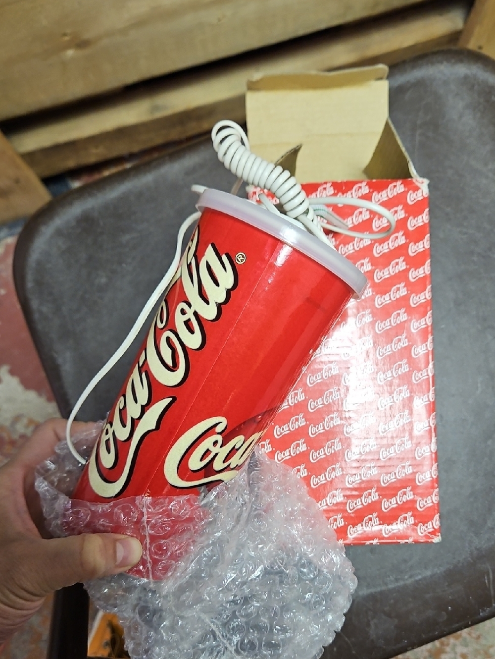 Vintage Telephone Coca Cola Fountain Cup 1980s